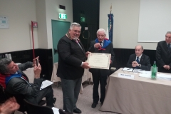 Consegna di una targa al Cavalier Attilio Gomitolo in segno di stima per il lavoro svolto come VicePresidente Vicario